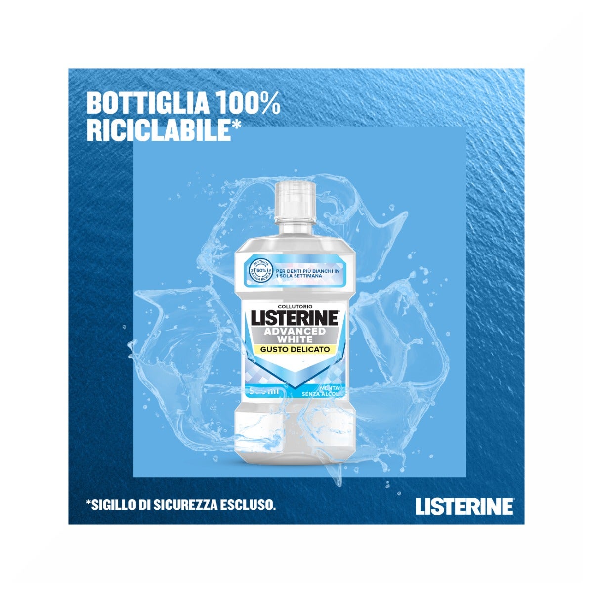 Listerine Advanced White Gusto Delicato Collutorio 500ml-5