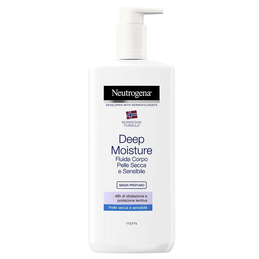 Neutrogena Deep Moisture Fluida Non Profumata Crema Corpo per Pelle Secca e Sensibile 400ml-0