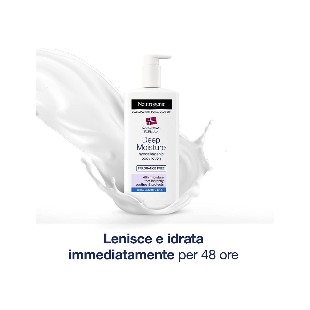 Neutrogena Deep Moisture Fluida Non Profumata Crema Corpo per Pelle Secca e Sensibile 400ml-1