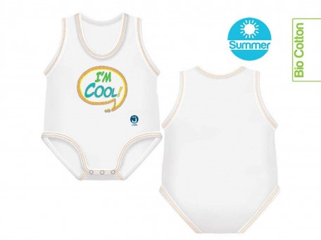 J Bimbi Body Neonato 0-36 Mesi In Fresco Cotone Biologico Fantasia I'm Cool!-2