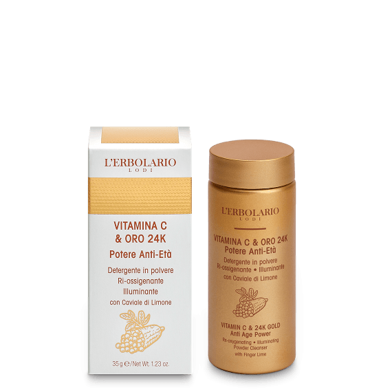 L'Erbolario Detergente Viso in Polvere Vitamina C & Oro 24K 35g-1