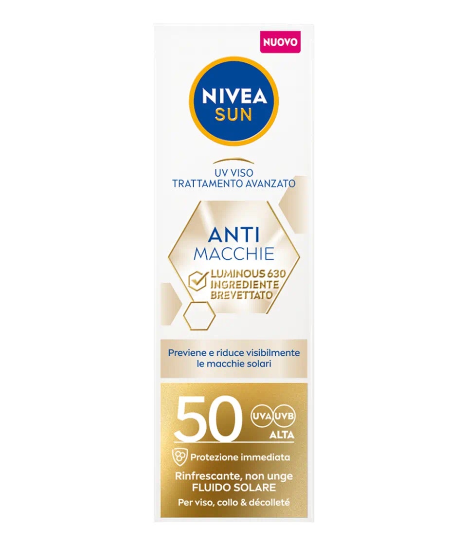 Nivea Sun Fluido Solare UV Viso Anti Macchie Luminous 630 SPF 50 40ml-4