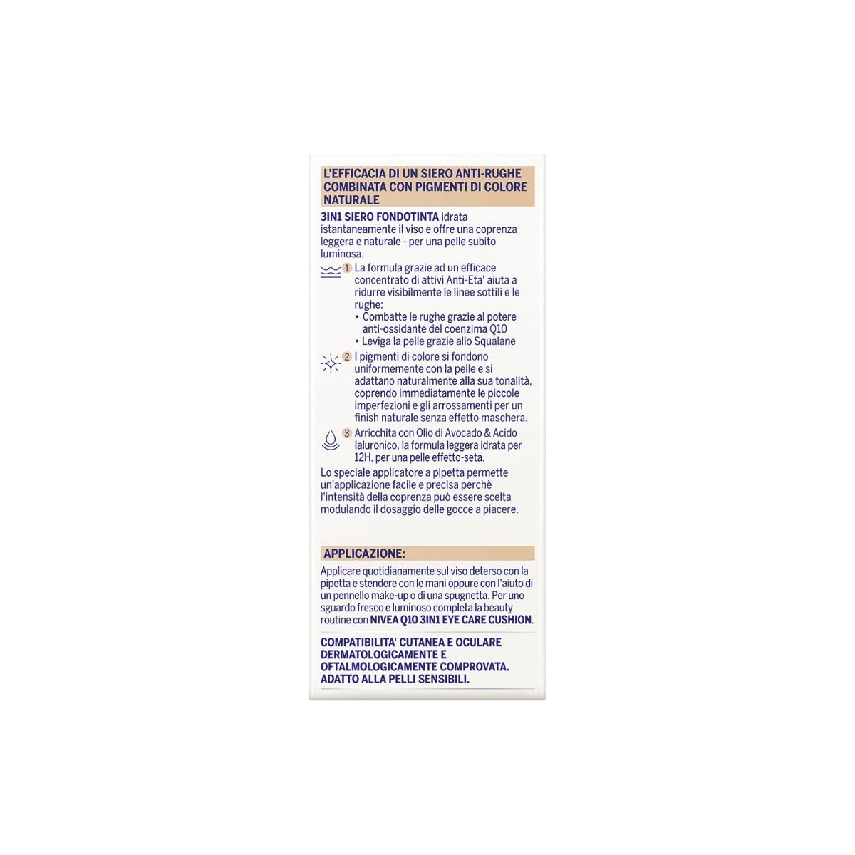 Nivea Q10 Power Anti-Rughe 3In1 Siero Fondotinta Light/Medium 30ml-6