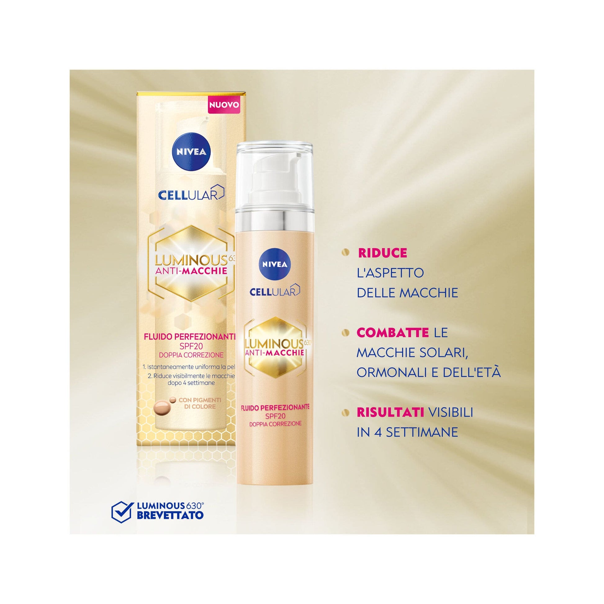 Nivea Cellular Luminous630 Anti-macchie Fluido Perfezionante 40 ml Crema Viso Colorata Spf20-5
