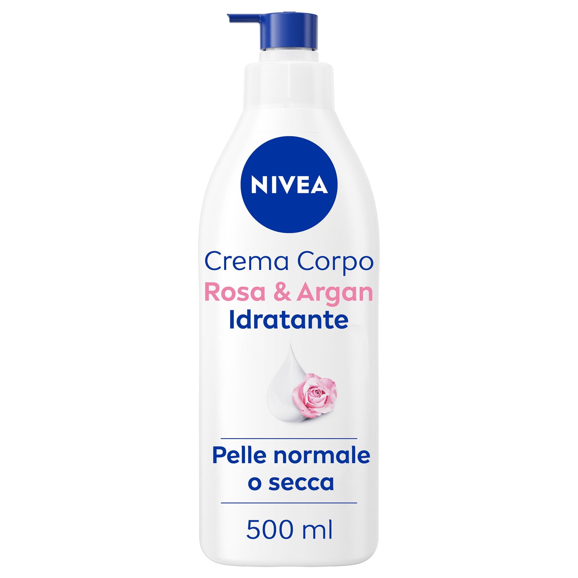 Nivea Crema Corpo Idratante Rosa & Argan Idratante 72h Profumata Alla Rosa 500ml-1