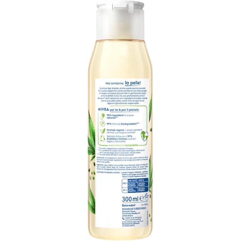 Nivea Doccia Naturally Good Olio Di Semi Di Canapa 300ml-1
