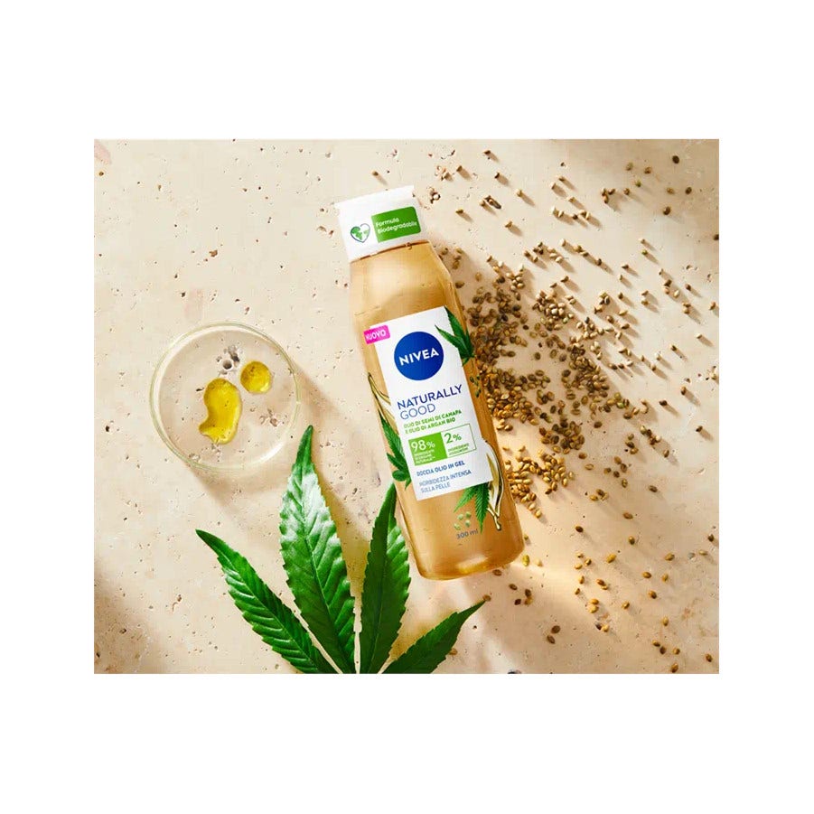 Nivea Doccia Naturally Good Olio Di Semi Di Canapa 300ml-3