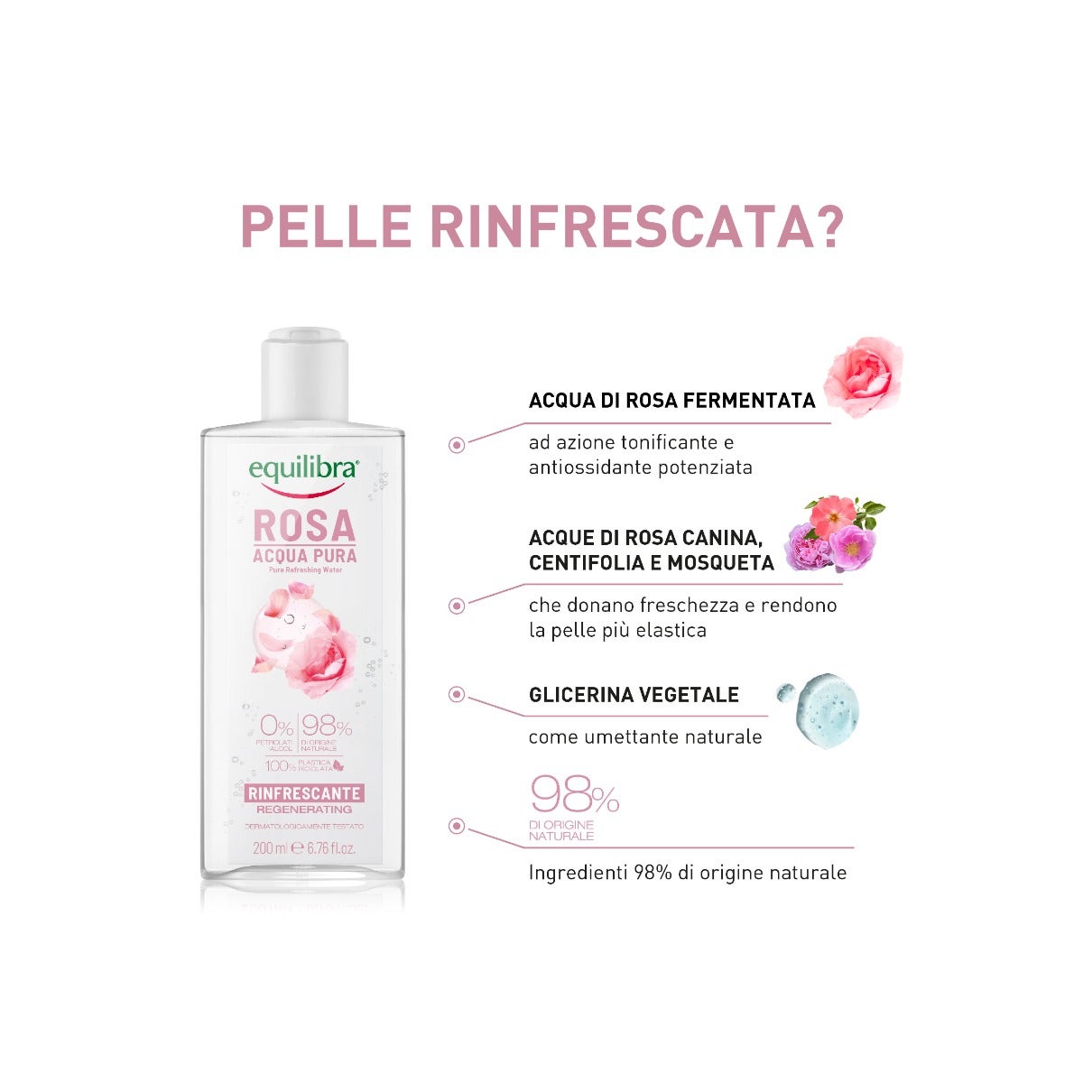 Equilibra Rosa Acqua Pura Tonificante 200ml-2