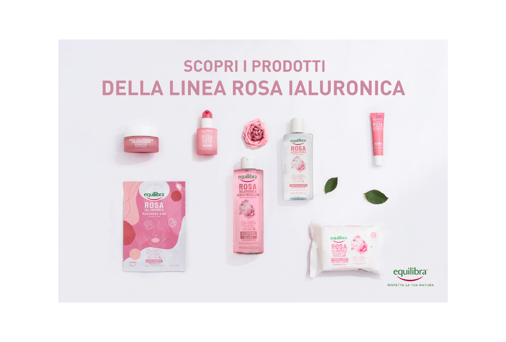 Equilibra Rosa Ialuronica Acqua Micellare Detergente/Struccante Delicata 400ml-7
