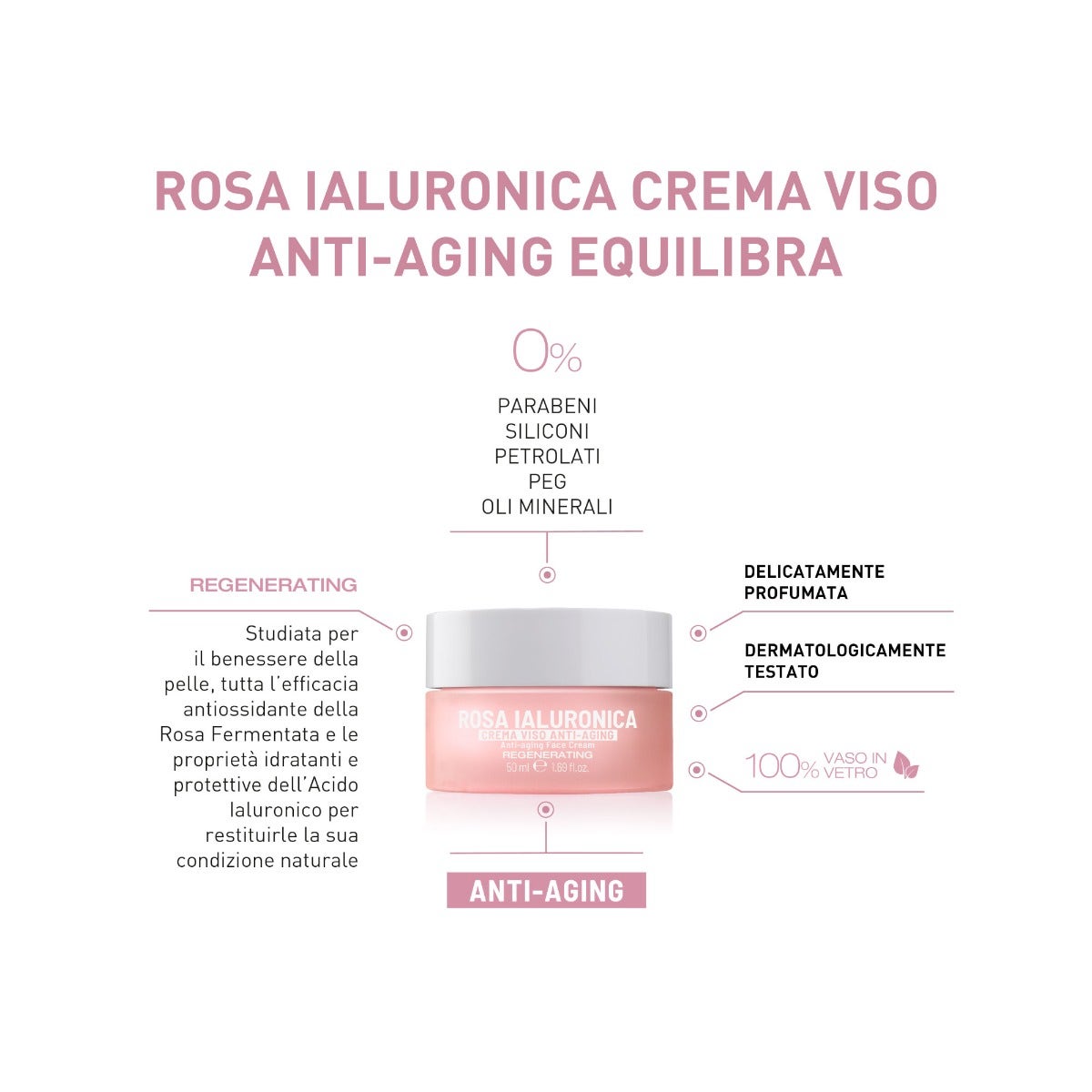 Equilibra Rosa Ialuronica Crema Viso Anti-aging 50ml-3