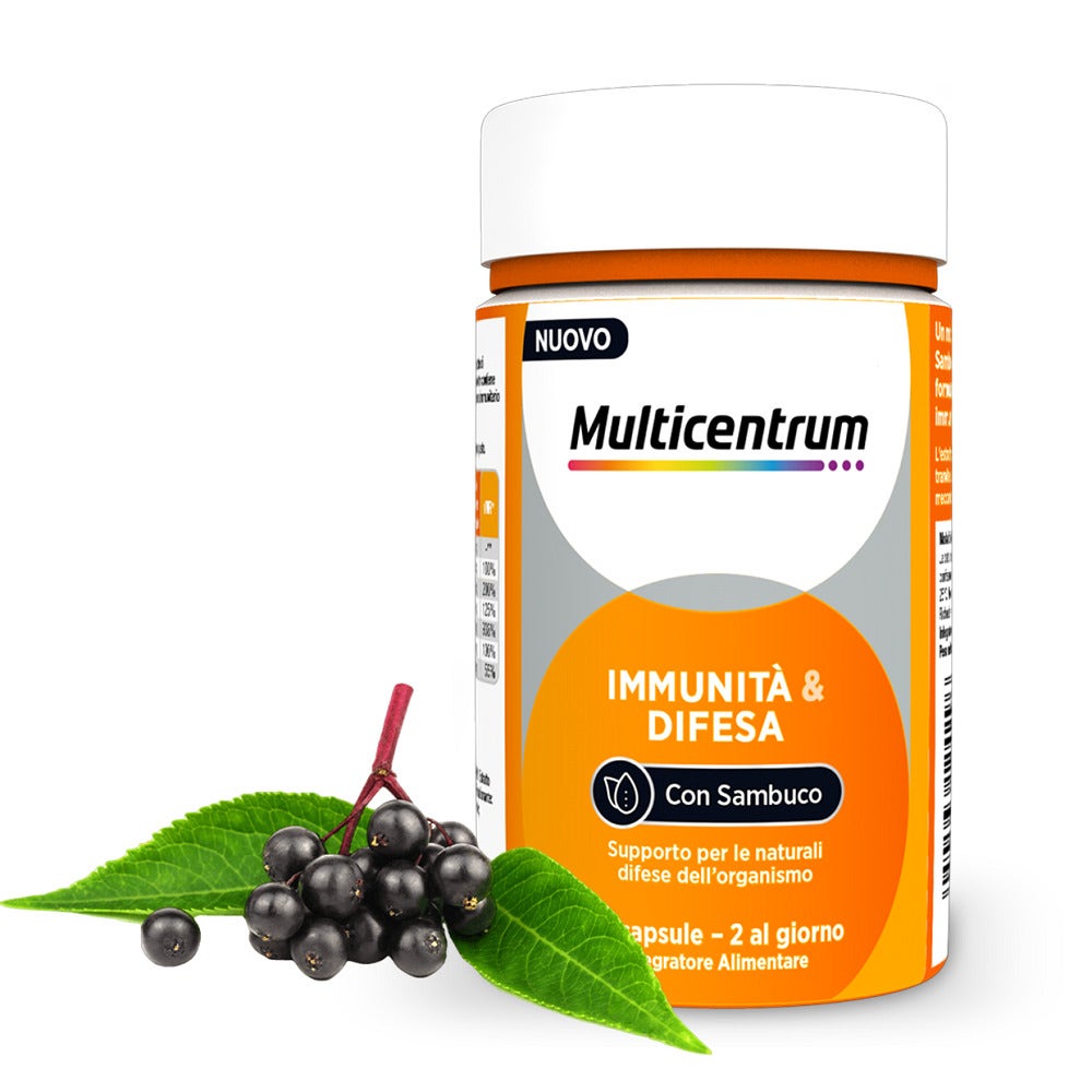 Multicentrum Immuno & Difesa Con Sambuco Integratore Alimentare Vitamina C Difese Immunitarie 30 Compresse-3