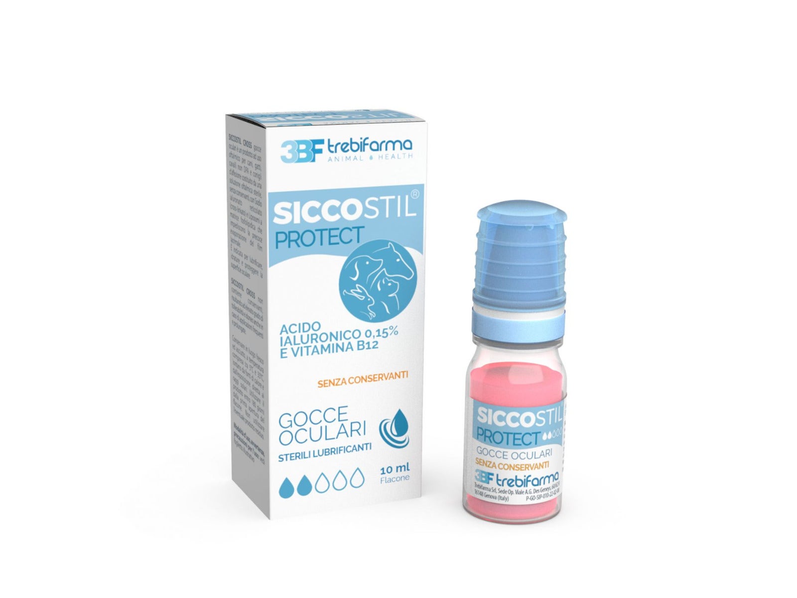 Trebifarma Siccostil Protect Gocce Oculari Sterili Lubrificanti Per Animali 10ml -1