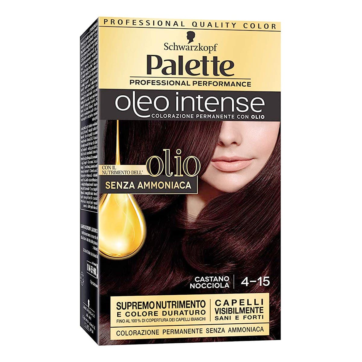 Schwarzkopf Palette Oleo Intense Tintura Senza Ammoniaca Con Dioppio-Olio Attivatore  4-15 Castano Nocciola-1