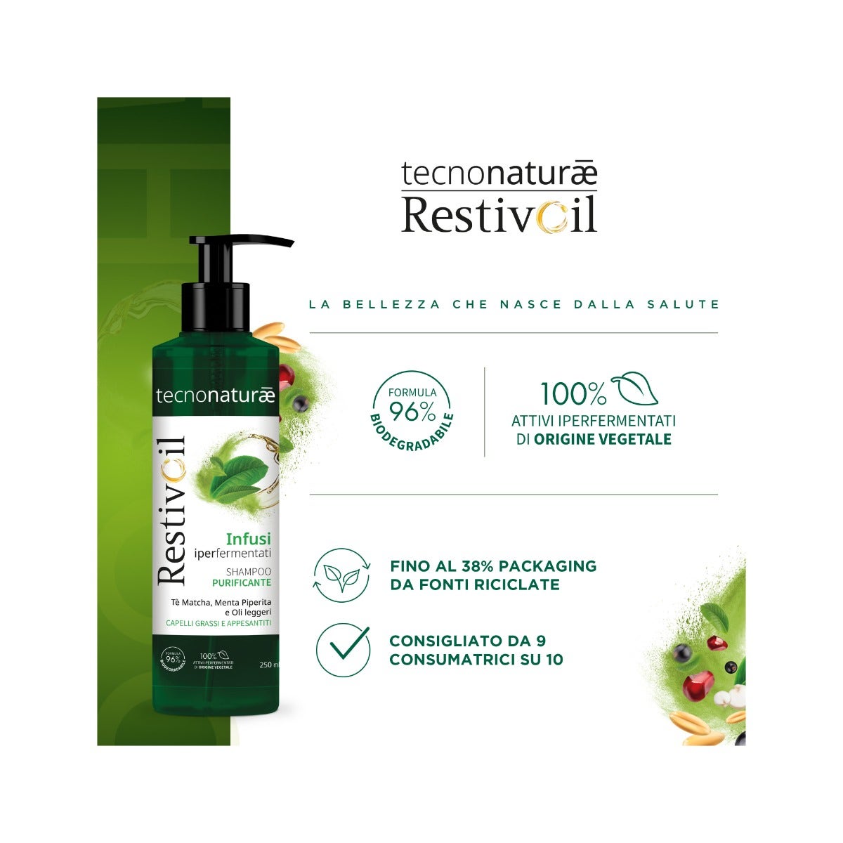 Restivoil Tecnonaturae Infusi iperfermentati Shampoo Purificante 250ml-7