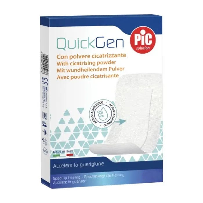 Cerotto Pic Cicatrizzante Quickgen 10x12cm 5 Pezzi-2