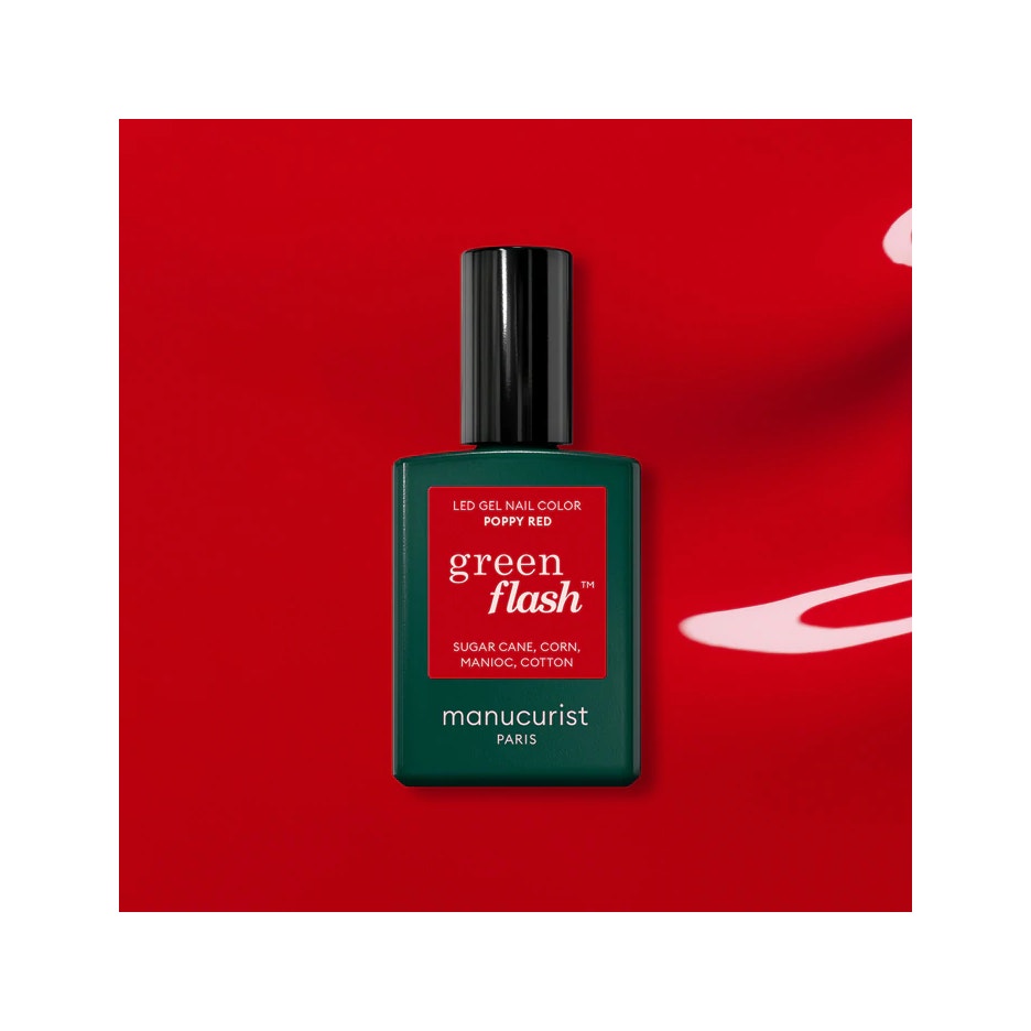 Manucurist Green Flash Smalto Semipermanente Poppy Red 15ml-0