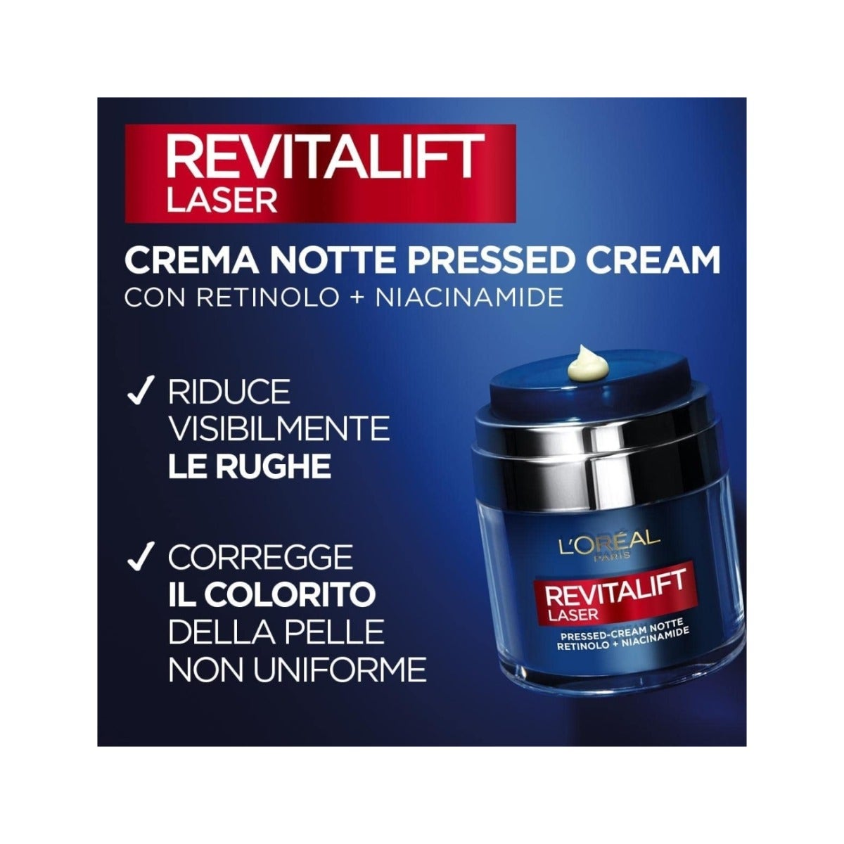 L'Oréal Paris Revitalift Laser Pressed Cream Notte Anti Rughe Viso 50ml-2
