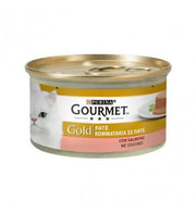 Purina Gourmet Gold Paté Con Salmone Per Gatti Lattina 85g-1