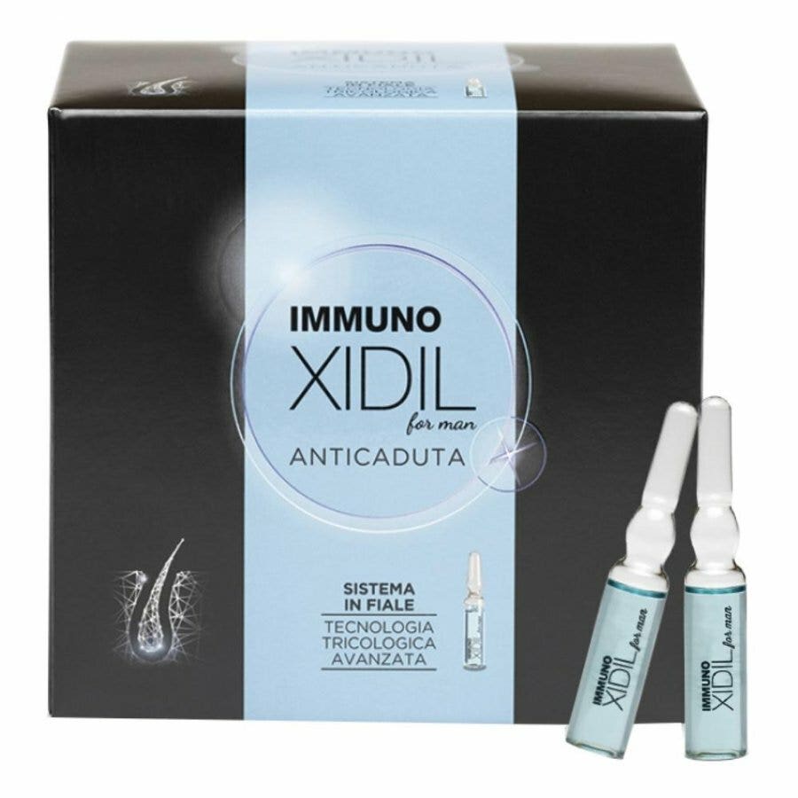 Immuno Xidil Cofanetto Uomo 8 Fiale Anticaduta Per Capelli Fragili-1