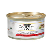 Purina Gourmet Diamant Sfilaccetti Con Vitello Naturale Per Gatti Lattina 85g-1
