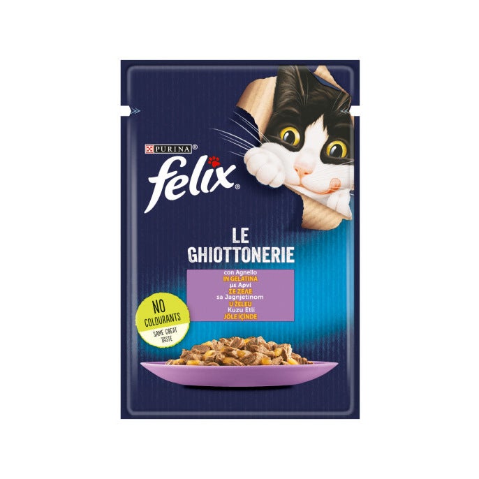 Purina Felix Le Ghiottonerie Gusto Coniglio Cibo Umido Gatti Adulti Busta 85g-1