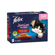Purina Felix Le Ghiottonerie Junior Gusto Manzo/Pollo Cibo Umido Per Gattini Busta 12x85g-1