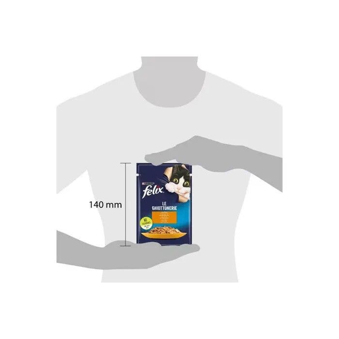 Purina Felix Le Ghiottonerie Gusto Pollo Cibo Umido Gatti Adulti Busta 85g-8