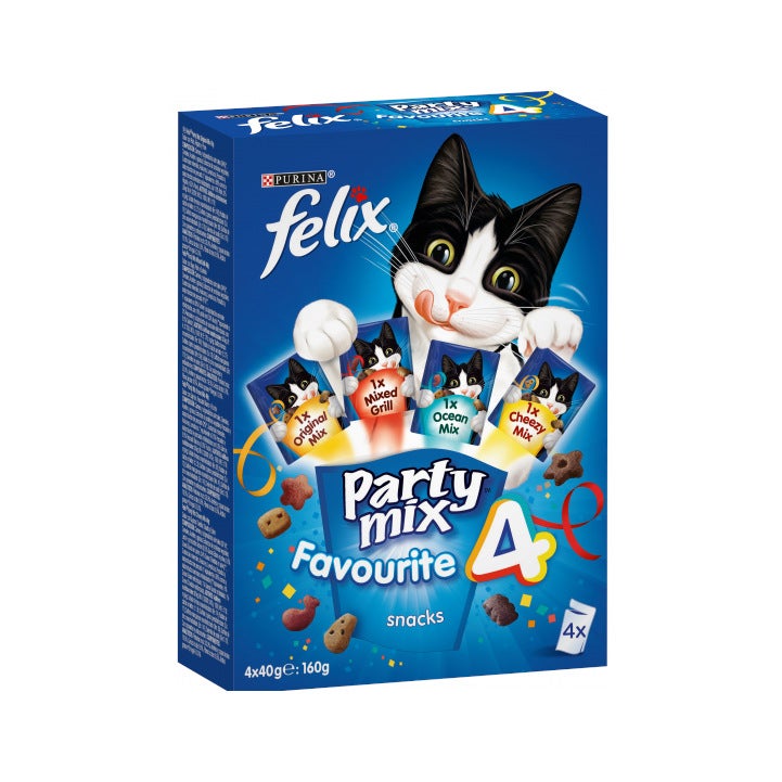 Purina Felix Party Mix Favourite 4 Snack Gatti Adulti Busta 4x40g-1