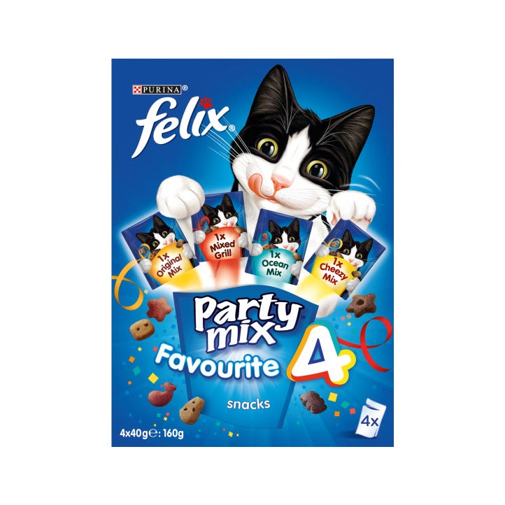 Purina Felix Party Mix Favourite 4 Snack Gatti Adulti Busta 4x40g-2
