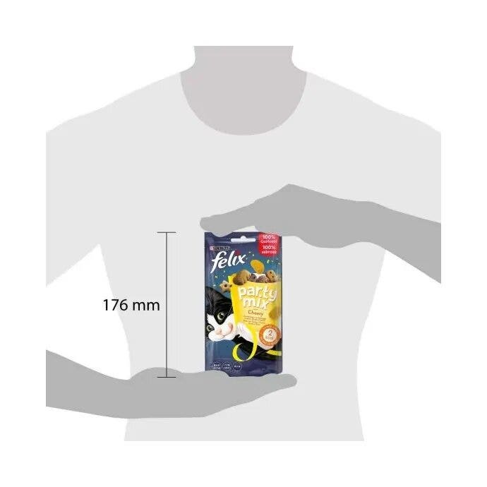 Purina Felix Party Mix Cheezy Ai Formaggi Snack Gatti Adulti Busta 60g-7