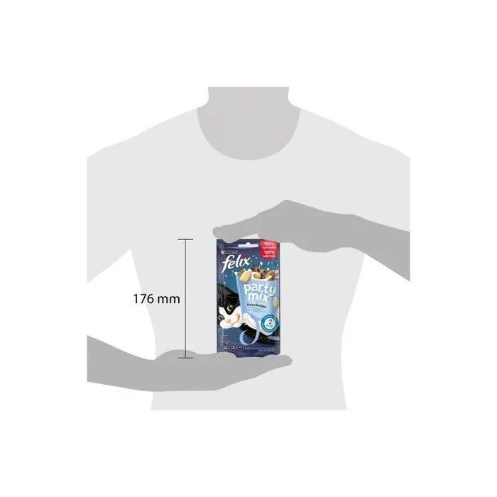 Purina Felix Party Mix Dairy Delight Latte&Formaggi Snack Gatti Adulti Busta 60g-4