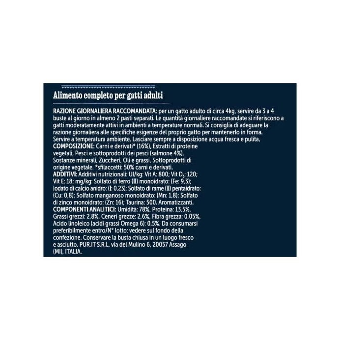 Purina Felix Sfilaccetti Rustici Gusto Salmone Cibo Umido Gatti Adulti Busta 80g-3