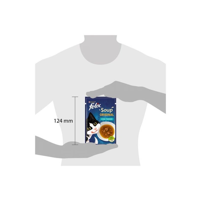 Purina Felix Soup Gusto Tonno Cibo Umido Gatti Adulti Busta 48g-4