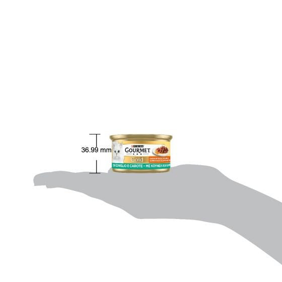 Purina Gourmet Gold Dadini In Salsa Con Coniglio E Carote Per Gatti Lattina 85g-2