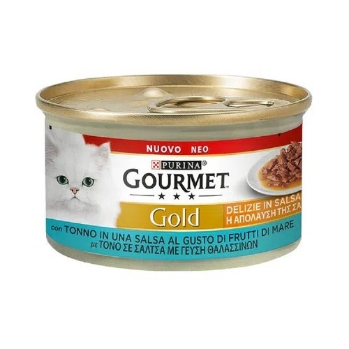 Purina Gourmet Gold Delizie In Salsa Con Tonno Per Gatti Lattina 85g-1