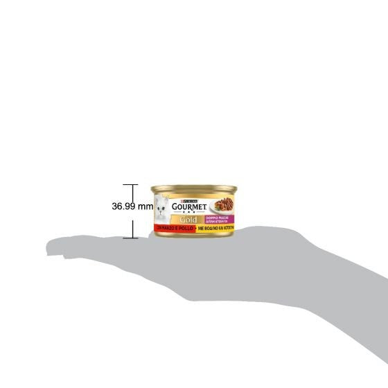 Purina Gourmet Gold Doppio Piacere Con Manzo E Pollo Per Gatti Lattina 85g-2