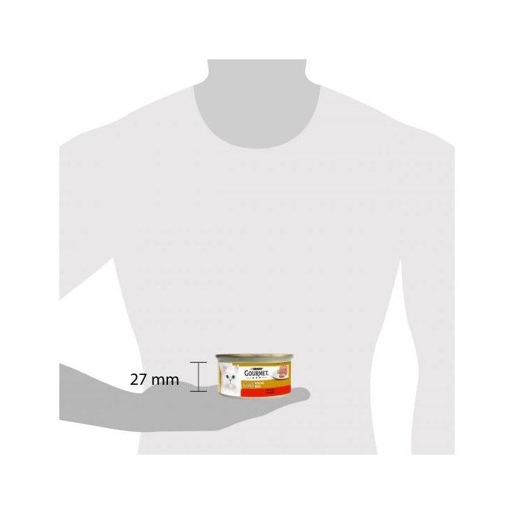 Purina Gourmet Gold Mousse Con Manzo Per Gatti Lattina 85g-2