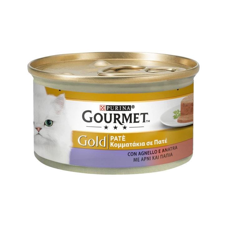Purina Gourmet Gold Patè Con Agnello E Anatra Per Gatti Lattina 85g-1