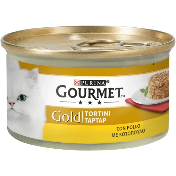 Purina Gourmet Gold Tortini Con Pollo Per Gatti Lattina 85g-1