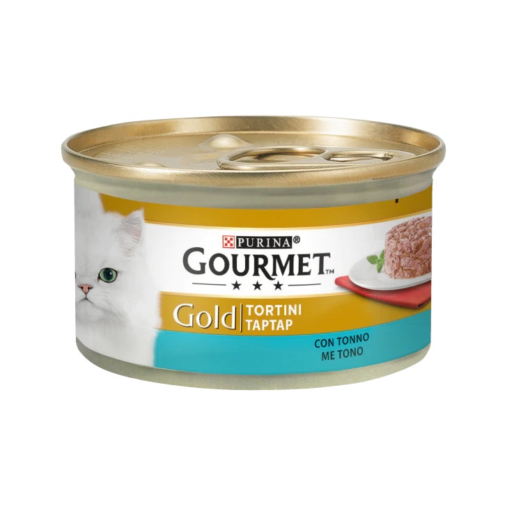 Purina Gourmet Gold Tortini Con Tonno Per Gatti Lattina 85g-1