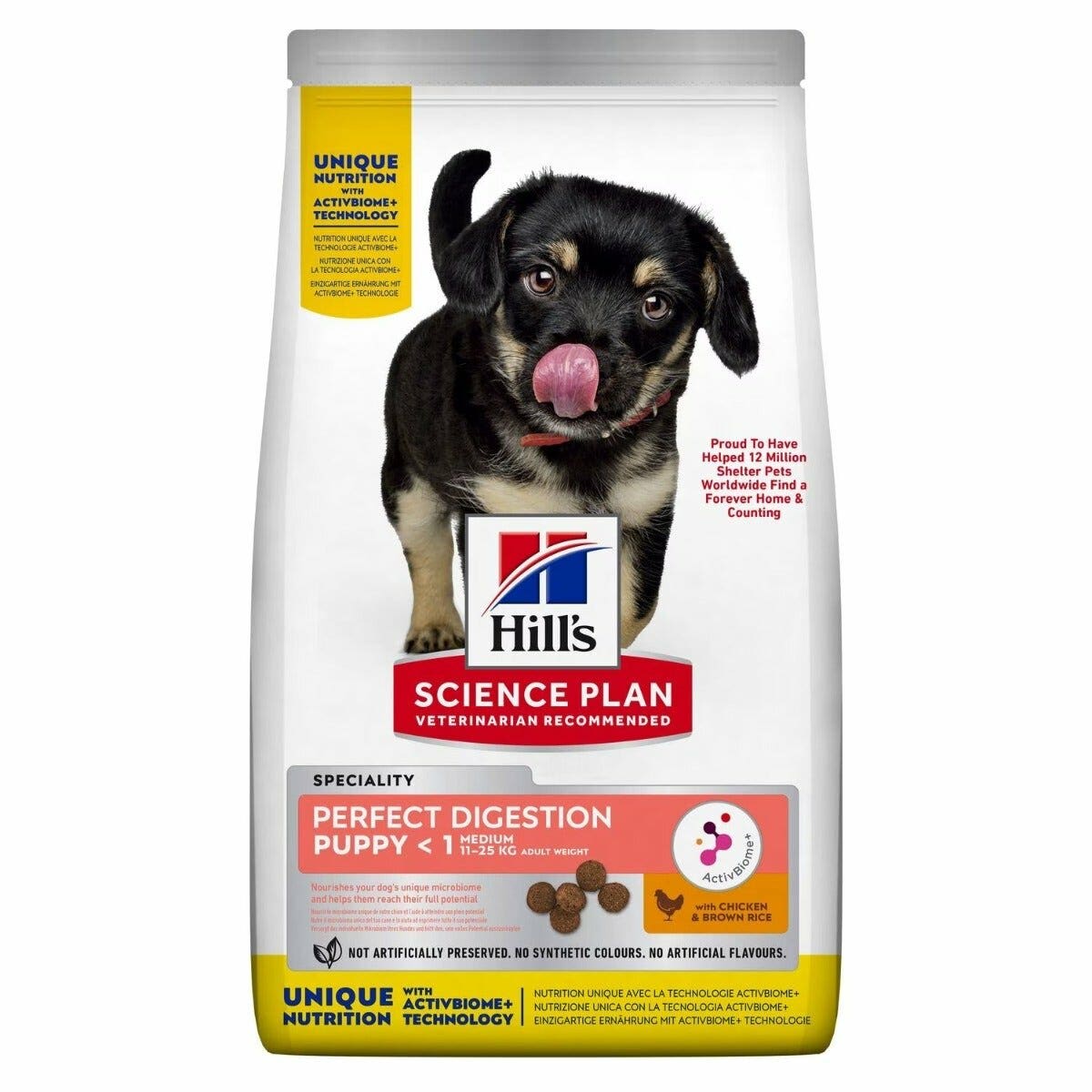 Hill's Science Plan Perfect Digestion Medium Puppy Cibo Secco Con Pollo E Riso Integrale Per Cuccioli Taglia Media Sacco 12kg-2