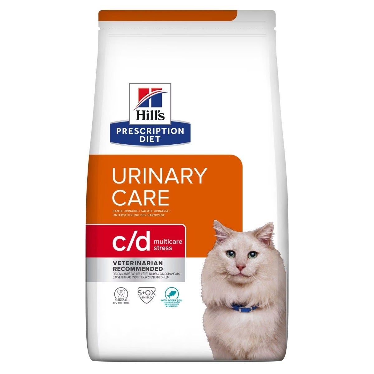 Hill's Prescription Diet c/d Multicare Urinary Care Cibo Secco Con Pesce Gatti Adulti Sacco 1,5kg-2