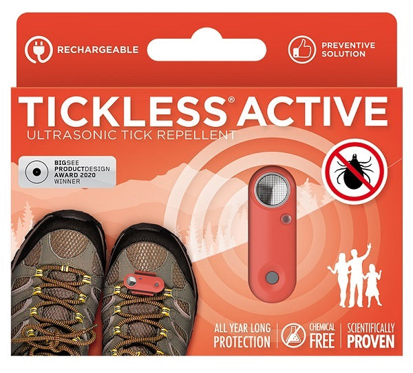 Tickless Active Repellente Ultrasuoni Copertura 2,5m Colore Corallo