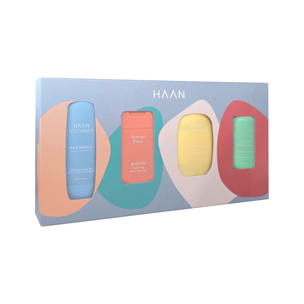Haan Great Joyful Cofanetto Dentifricio 50ml + Igienizzante Mani 30ml + Crema Mani 50ml + Deodorante 40ml-2