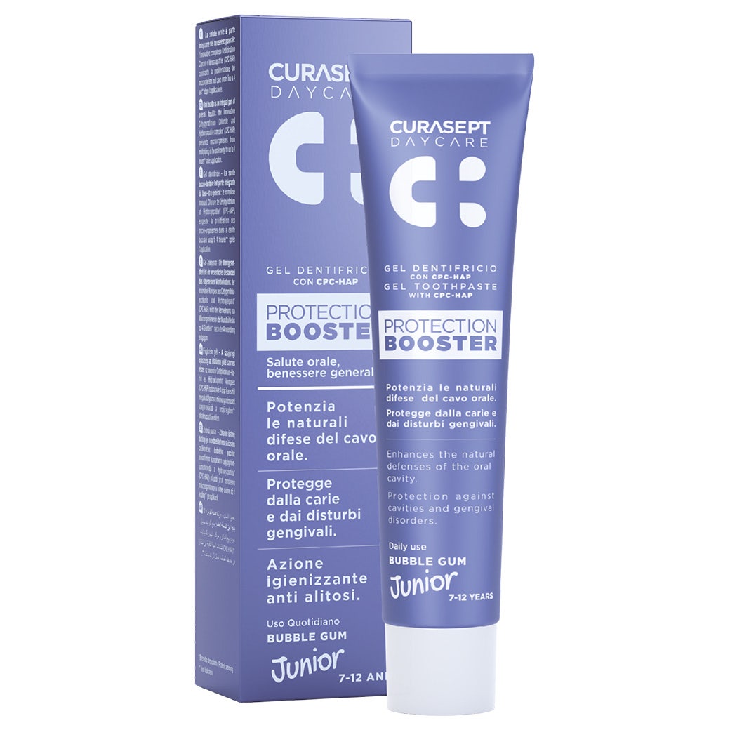 Curasept Daycare Dentifricio Bubble Gum Junior 50ml 7-12Anni-1