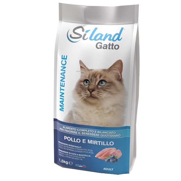 Siland Maintenance Crocchette Pollo/Mirtilli Gatti Adulti 1,5Kg-1
