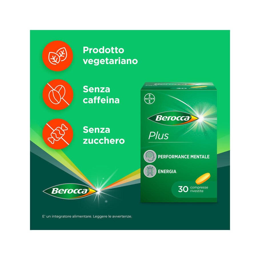 Berocca Plus Integratore Vitamine e Minerali per Energia, Concentrazione e Memoria, 30 Compresse-14