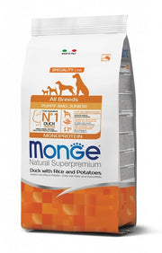 Monge Natural Superpremium All Breeds Anatra COn Riso E Patate Cibo Secco Cani Cuccioli Sacco 12Kg-2