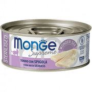 Monge Supreme Tonno SpigolaCibo Umido Gatti Adulti Sterilizzati 80g-1