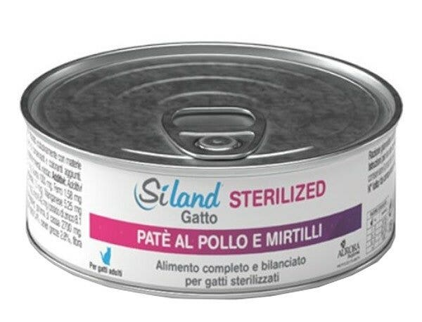 Siland Cibo Umido Patè Pollo/Mirtilli Gatti Adulti Sterilizzati 85g-2